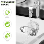 HASTHIP Shower Head Holder for Bathroom with Strong Suction Cup and Adjustable Angle | Transparent Wall Mount with Side Hook