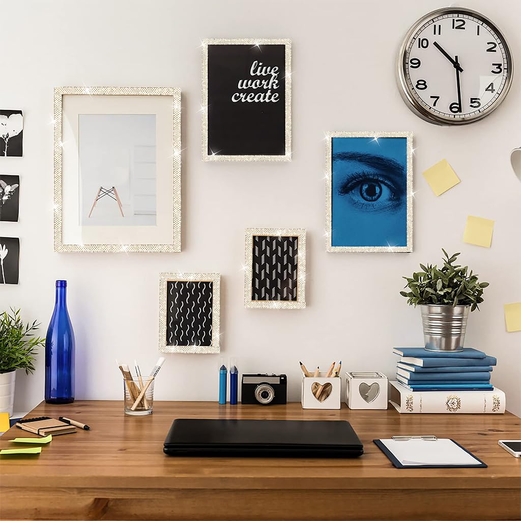 HASTHIP Pearl Rhinestone Ribbon Tape for DIY Decoration featuring Self Adhesive Strips 3 Rolls 1cm 1.5cm 2cm | 1 Yard Per Roll