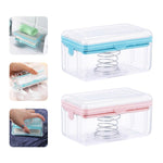 HASTHIP® 2 Pcs Highly Elastic Mesh Soap Box, Multifunctional Laundry Soap Bubble Box, Hands-Free Foam Soap Box, Soap Holder,Anti Slip Soap Box Saving Soap, Soap Lathering Box