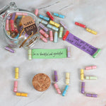 HASTHIP Letters Message in a Bottle for Birthday and Valentines Gift featuring 45pcs Notes | Heart Shaped Glass Drift Bottle for Girlfriend