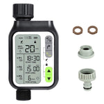 Drip Irrigation Timer for Garden Farm, Irrigation Water Timer with Rainy Sensor + Multi Programs Automatic Watering System, Waterproof Digital Irrigation Timer System for Lawns