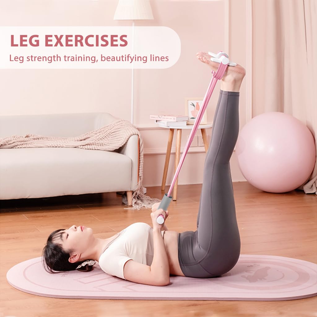 thumbnail image 2 of Pedal Resistance Band 6-Tube Multifunction Tension Rope Elastic Yoga Pedal Puller Body Stretching Trainer Home Gym Workout Equip Back Exercise Equipment 2 of 13