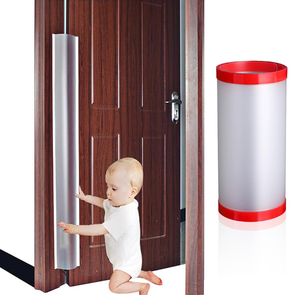 HASTHIP® Door Finger Pinch Guard for Baby Proofing, Kids, Door Pinch Guard, Cover Pinch Guard for 90 & 180 Degree Doors Frame & Baby Gate.