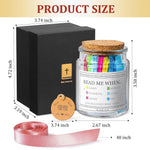 HASTHIP® Bible Verse Jar Inspirational Bible Verse Jar Bible Verse Notes Glass Jar with 90Pcs Color-codedBible Verses Notes Christian Gifts Birthday Gift