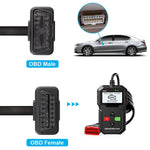 HASTHIP® OBD2 Extension Cable,Ultra-Thin OBDII Male to Female Connection Cord Extension Cable, 16 Pin OBD 2 Flat Wire Car Diagnostic
