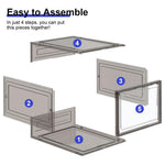 4 Packs Shoe Box Plastic Shoe Storage Separate Shoe Box with Magnet Door Stackable Shoe Organizer Universal Size Sneaker Shoe Box for Men Shoes Box for Women