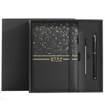HASTHIP® 2024 Daily Planner, A5 Daily Diary, PU Leather Cover, Pen, Refill & Gift Box, Yearly, Monthly, Daily Planner Diary, Star Golden Embossing Cover Design Daily Planner, Gift for Kids Students