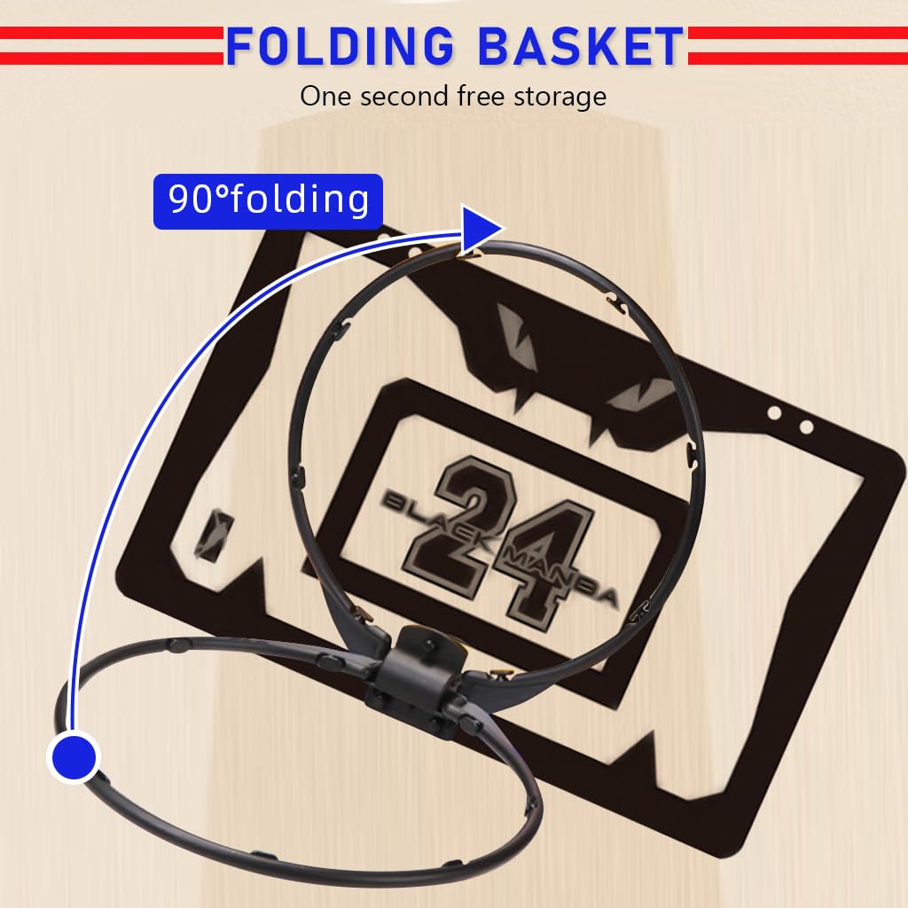 HASTHIP Kids Indoor Basketball Hoop Kit with Wall Mounted Mini Basketball Set