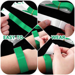 HASTHIP Paper Wristbands for Events with Self‑Adhesive Closure 300 Pack Green 25cm | Adjustable Comfortable Fit