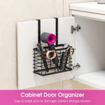 HASTHIP Hair Dryer Stand for Bathroom Organization with Screw Fixed Curved Hooks | Carbon Steel