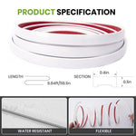 HASTHIP Peel and Stick Wall Molding for Mirror Frames and Ceilings 10Ft White Vinyl Strip featuring Self Adhesive Waterproof Design