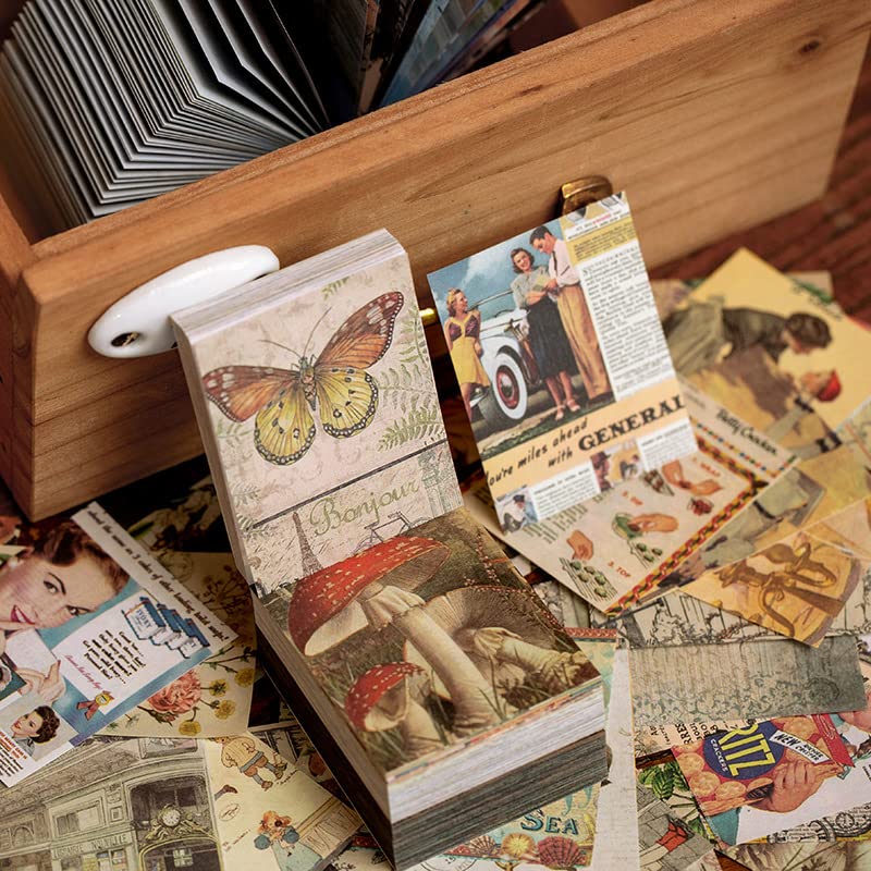 HASTHIP Sticker Book for Journal featuring 800 Sheets Vintage Scrapbook Stickers | DIY Album and Art Crafts