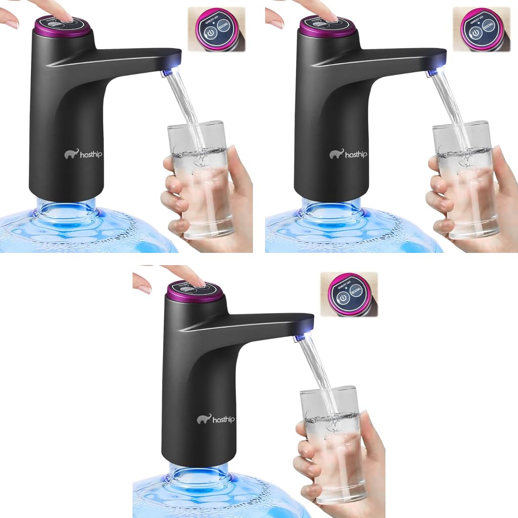 HASTHIP Automatic Water Dispenser Pump for Home and Office featuring Dual Switch Buttons and 600ml Auto Stop