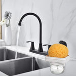 HASTHIP® 2 in 1 Glass Dish Soap Dispenser for Kitchen Sink-White