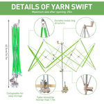 HASTHIP Yarn Swift for Knitting and Crocheting with Umbrella Design | Metal Desk Clamp