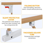 HASTHIP Folding Bedside Handrail for Safe Bed Access featuring Foldable Design & 68x40cm Stainless Steel Support | Ideal for Elderly and Patient Use