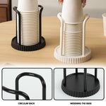 HASTHIP Paper Cup Dispenser for Home and Office with Dual Organizer Rack | Black and White Set of 2