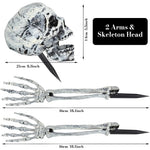 HASTHIP Halloween Half Buried Skeleton Ornament for Lawn and Garden Décor | Includes 2 Arms and Head