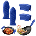 HASTHIP® Silicone Hot Pan Handle Holder Set, 4 Pack Non-Slip Heat Resistant Skillet Grip Sleeves for Cast Iron Frying Pans, Cookware and Oven Use, Durable Pot Handle Covers for Kitchen