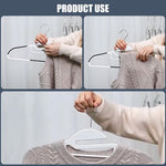 HASTHIP Clothes Hangers for Wardrobe Organization featuring Anti Slip Shoulders and Hooks | 10 Pack Plastic Hangers for Shirts Suits and Dresses