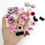 HASTHIP Shoe Decoration Charms for Clogs and Sandals featuring 35pcs Rubber Pink Set | Fun Accessories for Kids and Adults