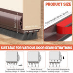 HASTHIP Door Draft Stopper 35 Inch for Interior and Exterior Doors with Brush Seal | Self Adhesive PVC Noise and Dust Blocker