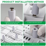 HASTHIP Squat Toilet Cover with Removable Drain Lid featuring Lifting Handle 30x50cm White