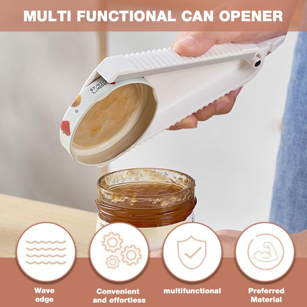 HASTHIP Jar Opener for Easy Lid Removal with Ergonomic Handle and Stainless Steel Opener | Fits 3–7 cm Jars