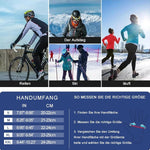 HASTHIP® Grey Cycling Gloves, Warm Winter Gloves, Water-Repellent, Touchscreen Gloves, Windproof Running Gloves, Non-Slip for Men and Women, for Running, Cycling, Climbing
