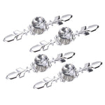 HASTHIP Drawer Knobs for Cabinets and Dressers featuring 4 pcs set with screw-fixed plates | Zinc Alloy and Crystal Glass Design