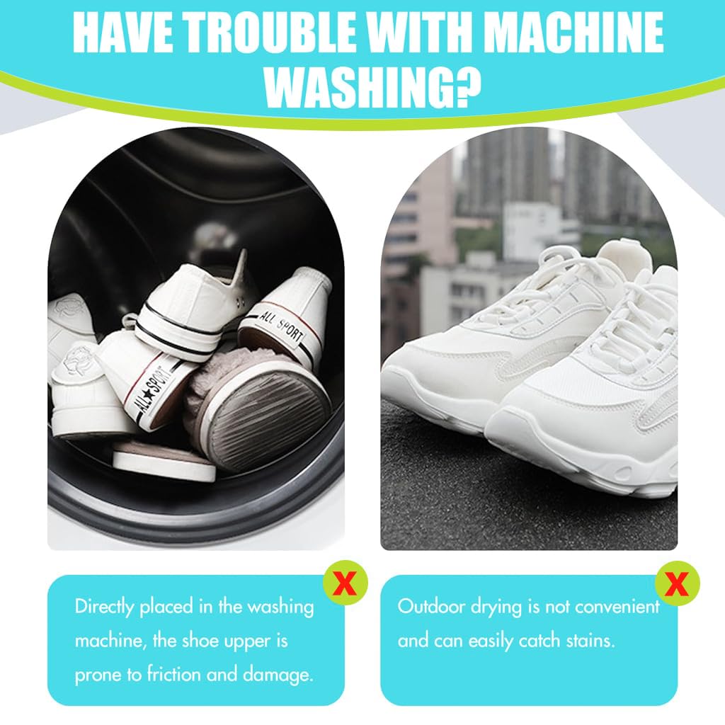 HASTHIP Shoes Wash Bags for Sneakers and Clothing 11.8x14.1x4.7 in with Zipper and Straps