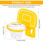HASTHIP Kitchen Egg Yolk Separator for Baking and Cooking with Clip On Bowl Edge | Fun Basketball Hoop Design and BPA Free Plastic