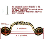 Vintage Metal Door Knob, 5 inches/128 mm Pitch, Drawer Pulls Handles Antique Bronze Kitchen Cabinet Drop Bail Pulls Handles for Closet, Kitchen Cabinet (2PCS)