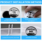 HASTHIP Dual Flush Toilet Button for 48mm 58mm Tanks with Water Saving Design in Silver