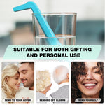 HASTHIP Hiccup Stopper Straw 2PCS for Kids and Adults with Anti-Choke L-Shaped Handle | Spill-Proof Safe Drinking
