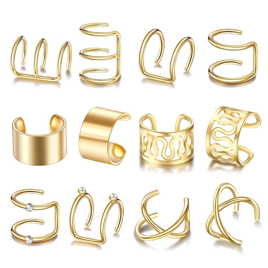 HASTHIP® 12 Piezas Pinzas para Cabello,Accesorios para Trenzas,Broches Clip Sin Perforación Extensiones Dreadlocks y Peinados de Mujer y Niña