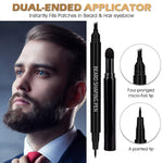 MAYCREATE® Beard Pencil Filler for Men 2 in 1 Beard Pencil with Beard Filler Powder for Beard Styling, Sweat Proof Beard Pencil Filler Mustache Kit for Men Beard, Mustache, Eyebrows (dark brown)