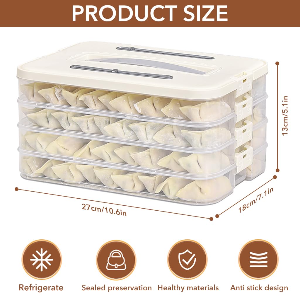 HASTHIP Multi - Layer Dumplings Box Food Storage Container with Lid ...