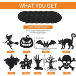 HASTHIP Halloween Wall Hangings for Home & Party with 13Pcs 3D Paper Silhouettes | Easy Hanging Decor