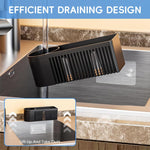 HASTHIP Kitchen Drain Basket for Sink Organization with Ventilated Compartments 7.9x2.9x2.8 in