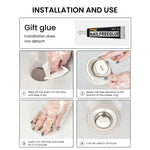 HASTHIP Squat Toilet Seal for Bathrooms with Anti Odor Airtight Design and Stainless Steel Cover Plug