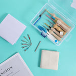 HASTHIP Embroidery Punch Needle Kit with 70 pcs Tools and Wooden Handle Set for Beginners | DIY Needle Art Crafts