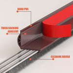 HASTHIP Door Draft Stopper 35 Inch for Interior and Exterior Doors with Brush Seal | Self Adhesive PVC Noise and Dust Blocker