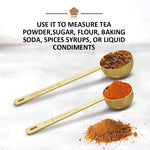 HASTHIP® Juego de 2 Cucharas Medidoras de Café Acero Inoxidable,15ml/30ml,Cucharas con Mango Largo 6.1'' para Granos Café,Té,Azúcar Cocina y Horneado Resistentes y Fáciles