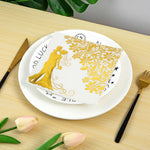 HASTHIP Place Cards for Wedding and Events with Bifolding Design and Gold Foil Border 100Pcs
