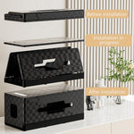 HASTHIP Cable Management Box for Desk and Home with Wireless Charger and 12.59 in Size | Includes Adjustable Mosquito Repellent Lamp in Black