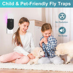 HASTHIP Mosquito Trap Light for Bedrooms with 5Pcs Sticky Cards and UVA Attractant | Child Friendly Plug and Go 110x73x55mm