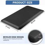 HASTHIP Kitchen Mats for Floor featuring Anti Slip Texture and Ergonomic Support 17 x 28 in Black