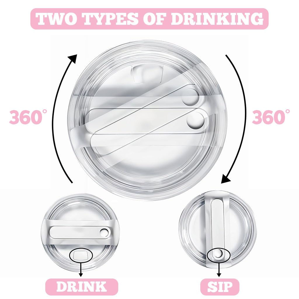 HASTHIP Replacement Lid for Stanley 40oz Tumbler with Leak Proof Seal and Straw Hole Fit