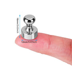 HASTHIP® 22Pcs Neodymium Magnet Hooks, N38 Magnetic Hooks for Fridge, Ceiling, Kitchen, Wall, Rust-Free Heavy Duty 16mm Steel Base for Holding Towels, Cups, Tools, Indoor Outdoor Versatile Use